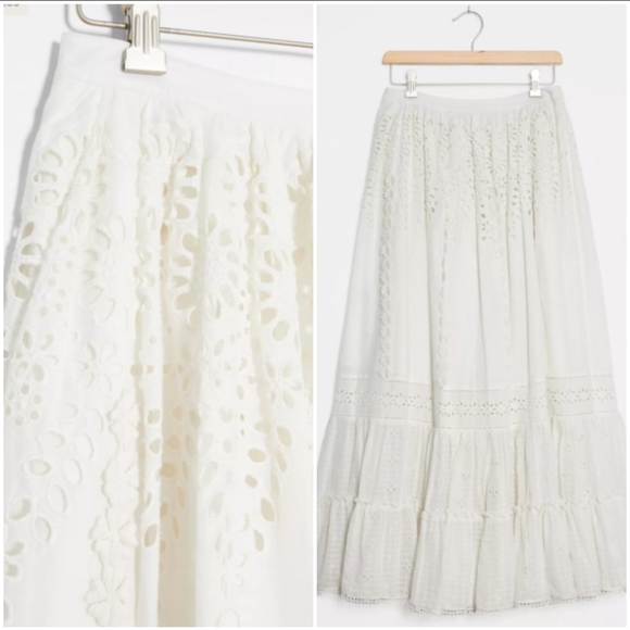 Anthropologie Skirts Nwt Anthropologie White Eyelet Maxi Skirt